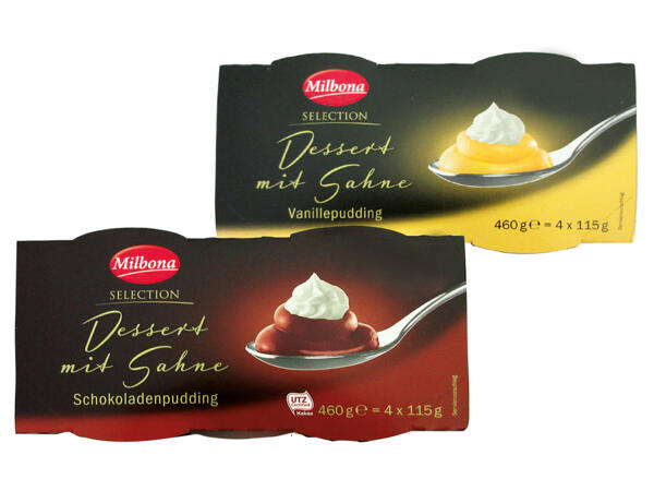 Dessert mit Sahne