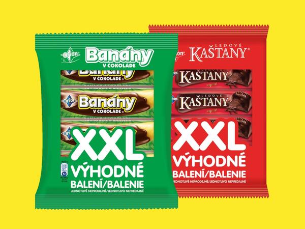 ORION BANÁNY V ČOKOLÁDĚ / LEDOVÉ KAŠTANY / KOFILA