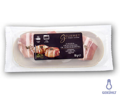 GOURMET/FINEST CUISINE Ziegenfrischkäse im Speckmantel