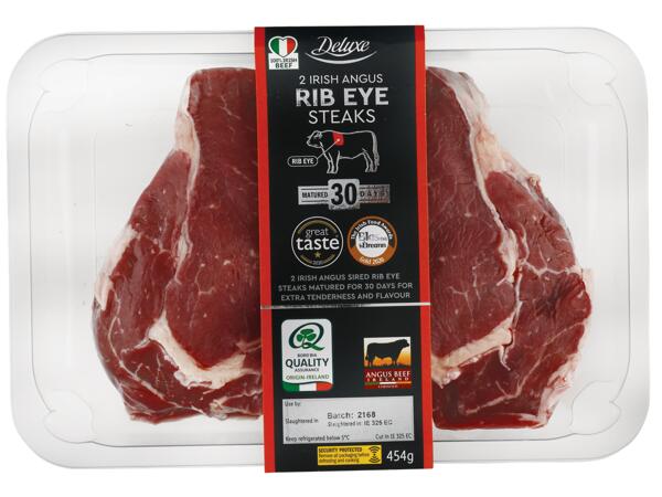2 Irish Angus Rib Eye Steaks