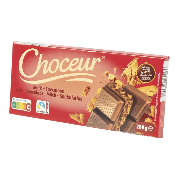 CHOCEUR(R) 				Milchschokolade mit Spekulatiusstückchen
