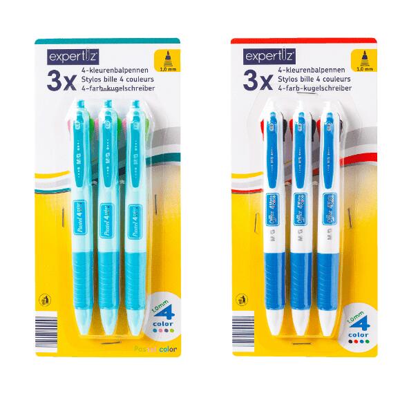 EXPERTIZ(R) 				Stylos à bille quatre couleurs, 3 pcs