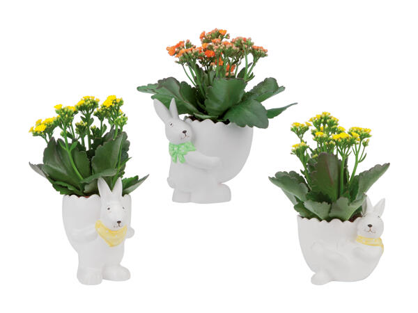 Lapin de Pâques blanc en céramique