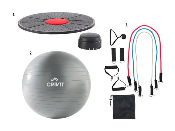 Balance board/​balle de gymnastique souple/​set de bandes élastiques de fitness