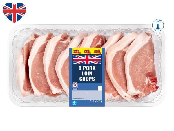 XXL 8 British Pork Loin Chops