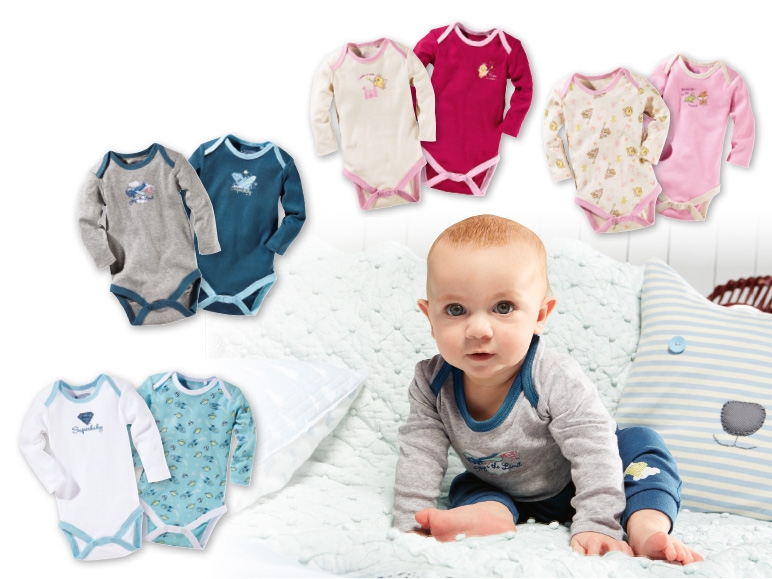 Baby Character Long-Sleeved Bodysuits
