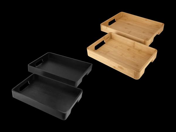 Bambus-Tablett-Set, 2 Stück