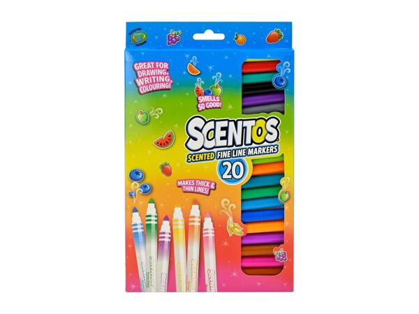 Scented Fine Line Marker Pens - 20 Pack
