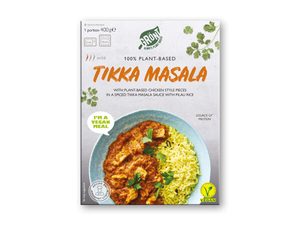 Vegansk tikka masala, lasagne eller chili non carne