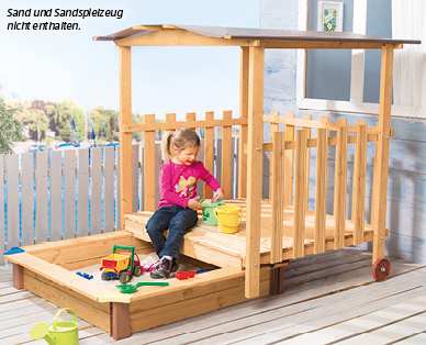 OUTDOOR ZONE Spielhaus mit Sandkasten