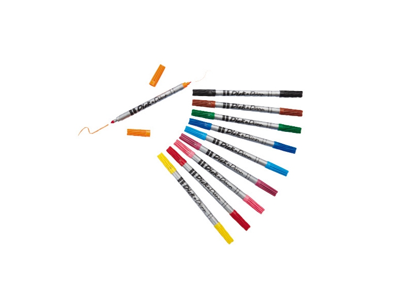 Feutres double pointe, 10 pièces