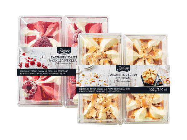 Glassdessert i kub