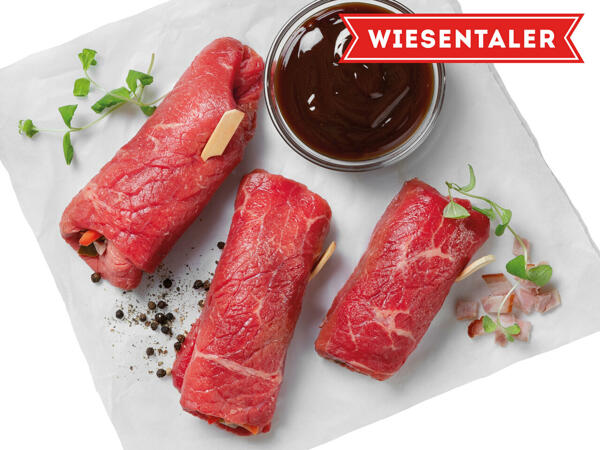 WIESENTALER Frische österreichische, gefüllte Rinderrouladen mit Sauce