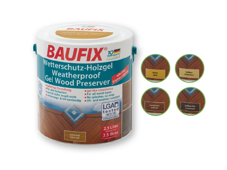 Baufix 2.5L Weatherproof Gel Wood Preserver