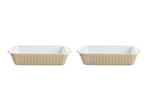 Livarno Home Beige Stoneware Oven Dish - Small - Set of 2