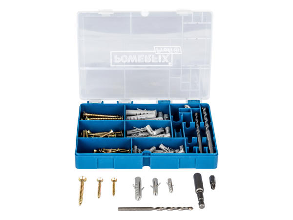 Set of Drill Screws, Bits, Dowels