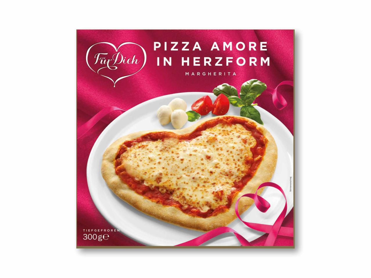 Pizza amore en forme de cœur