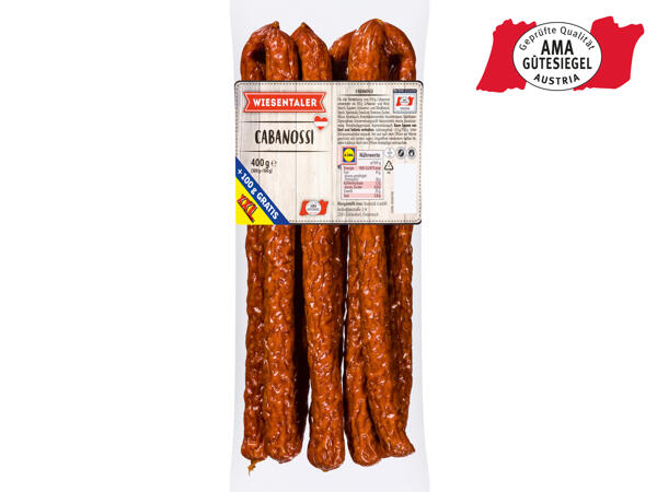 Cabanossi 300 g + 100 g gratis