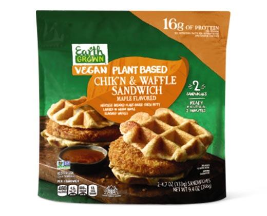 Earth Grown 
 Chik'n & Maple Waffle Sandwich