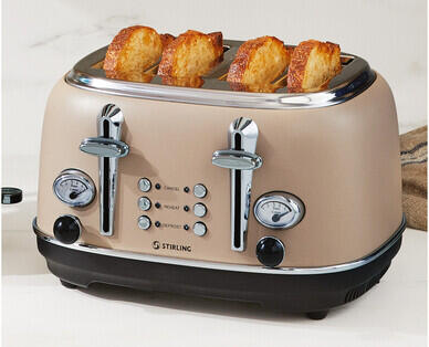 Designer 4 Slice Toaster - Silver Mink or Morganite