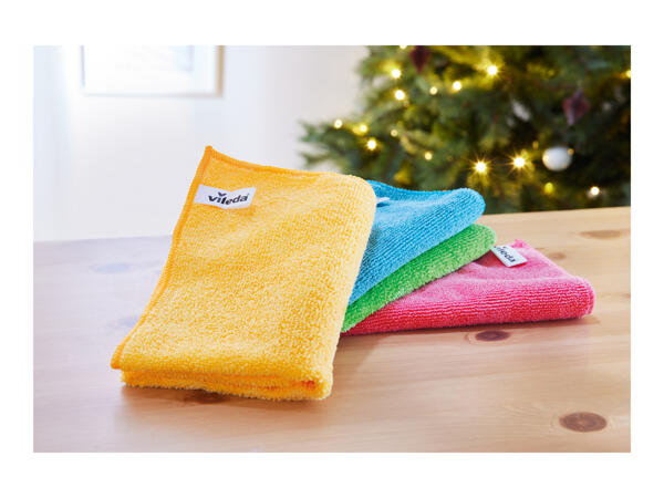 Vileda Microfibre Cleaning Cloths - 4 pack