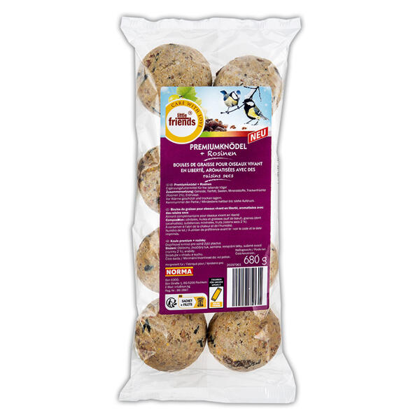 Fruchtknödel / Nussriegel / Futterzapfen
