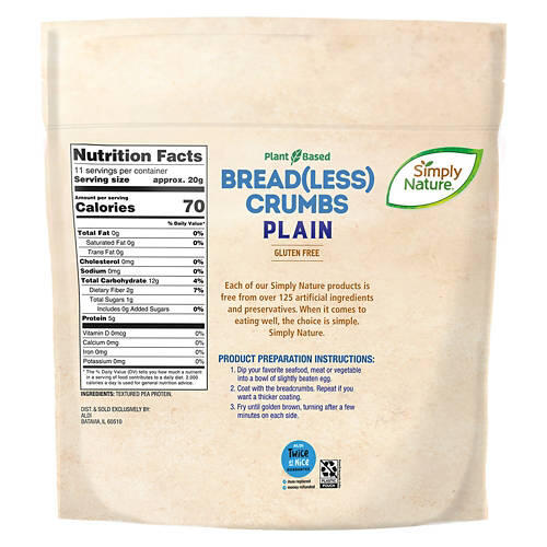 Gluten Free Plain Breadless Crumbs, 8 oz