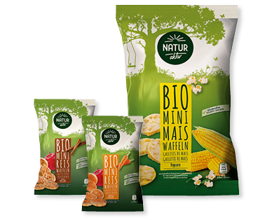 Mini-gaufrettes de riz/de maïs bio NATUR AKTIV