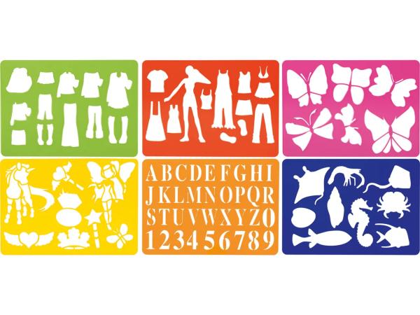 Stencil set, 6 pieces
