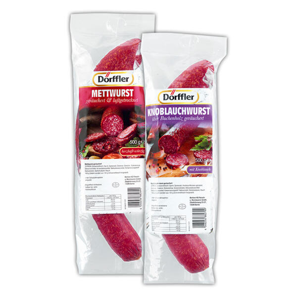 Mettwurst / Knoblauchwurst