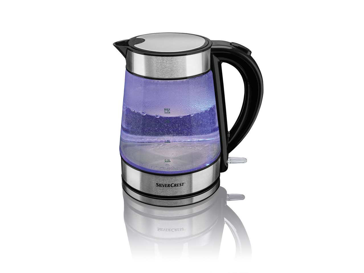 SILVERCREST KITCHEN TOOLS 2000W Glass Kettle with LED Temperature Indicator