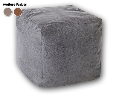 MY LIVING STYLE Sitzpouf in Lederoptik