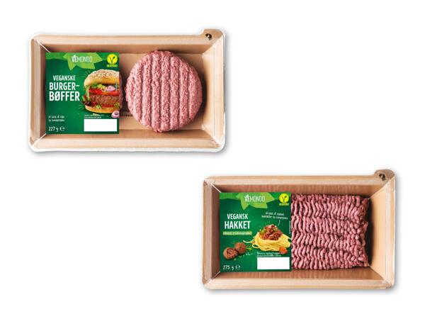 Veganske burgerbøffer eller vegansk hakket