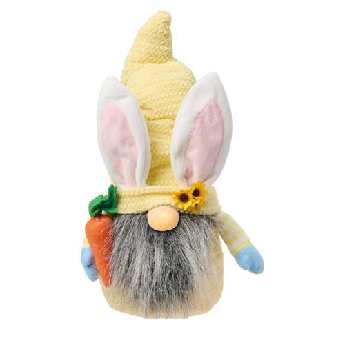 16" Tall LED Bunny Gnome - Carrot