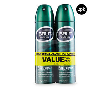 Brut Anti-Perspirant Deodorant or Original Body Spray 2 x 150g