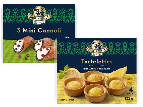 Tartelettes mit Zitronencreme oder Mini Cannoli