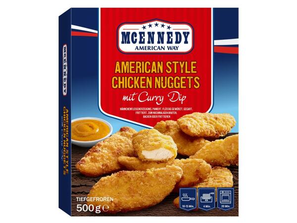 Hendlfilets Americanos mit Curry Dip