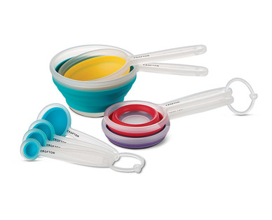 Crofton 8-Piece Nested Measuring Spoon and Collapsible Cup Set