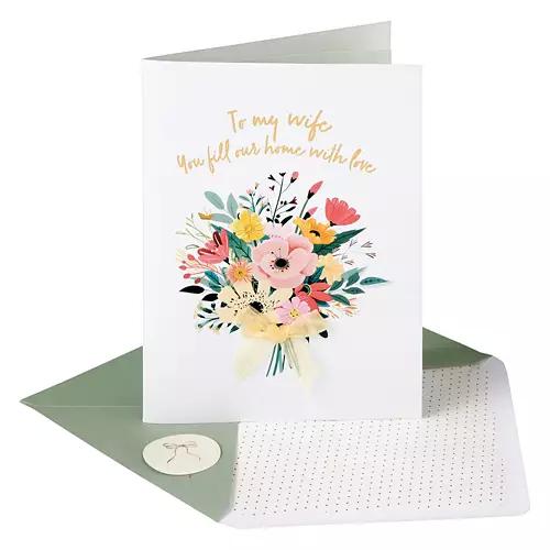 5" X 7" Mother's Day Greeting Card - Flower Bouquet