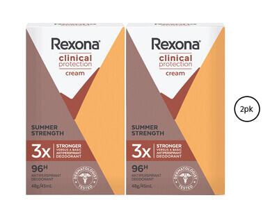 Rexona Clinical Protection Antiperspirant Deodorant 96 Hour 2 x 48g