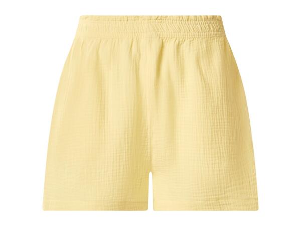 Ladies' Yellow Muslin Shorts