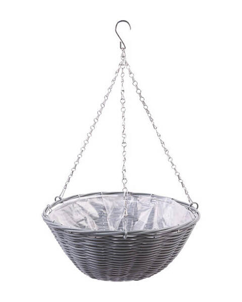 Faux Rattan Hanging Baskets