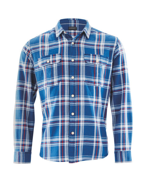 Avenue Mens Long Sleeved Check Shirt