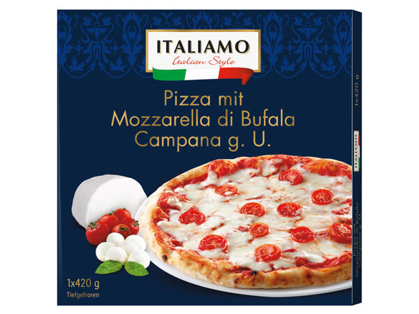 Pizza mit Büffelmozzarella DOP