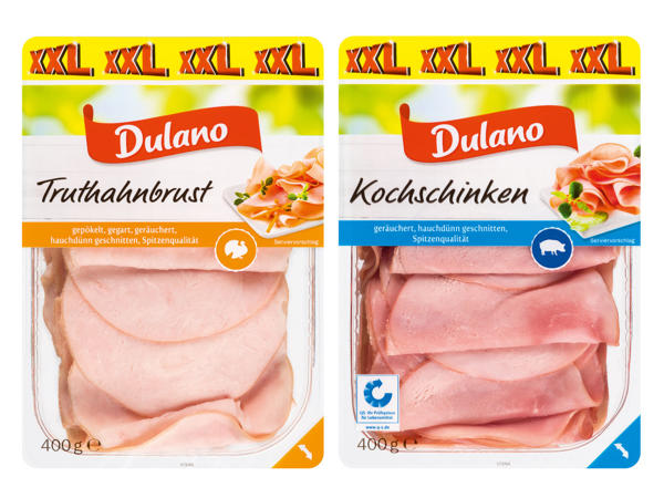 DULANO Kochschinken oder Truthahnbrust 400 g