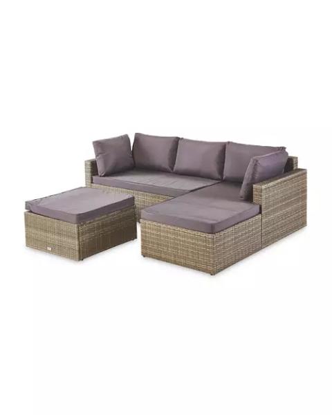 Rattan Effect Corner Sofa