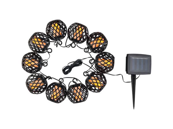 Solar Flaming Lantern String Lights