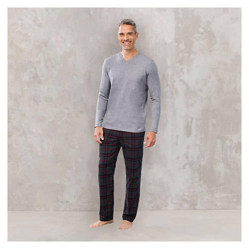 Men's 2 Piece Sleepwear Set - Light Gray, L