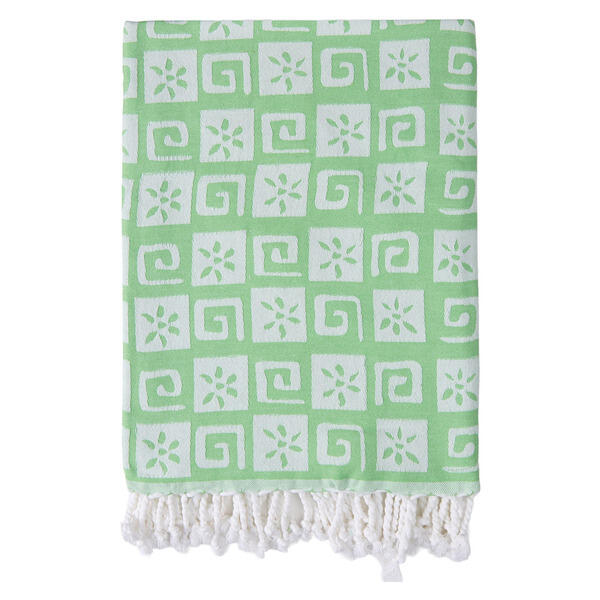 KIRKTON HOUSE Beach Cloud Towel, Green AOP
