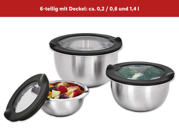 Edelstahl-Schüssel-Set